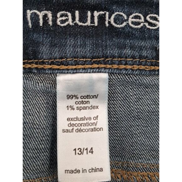 Maurices Women's Dark Wash Distressed Jeans Size 13/14 - Picture 4 of 4